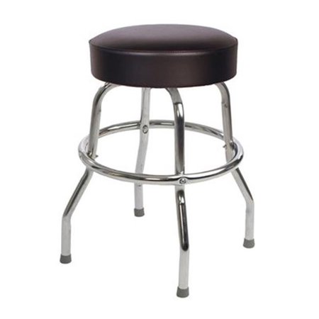 RICHARDSON SEATING CORP Richardson Seating Corp 1950BLK-24 1950- 24 in. Floridian Swivel Counter Stool; Black - Chrome 1950BLK-24